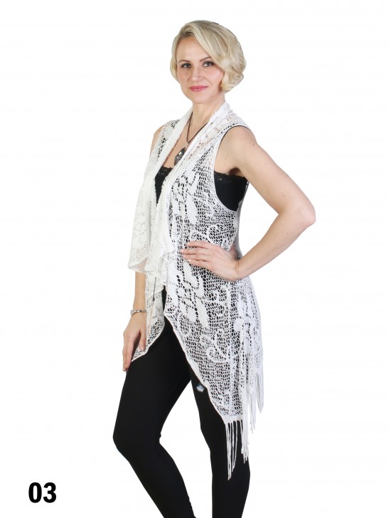 Lacy Fringe Draped Vest